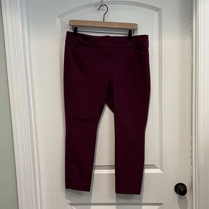 LOFT Rich Plum Ankle Pants 12 petite